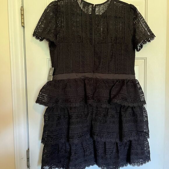 (A) Black express dress size large new with tags - Picture 4 of 5